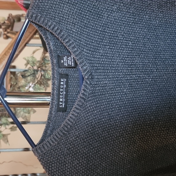 STRUCTURE MEDIUM DARK GRAY SWEATER - Picture 6 of 7